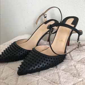 christian louboutin Black spiked heels